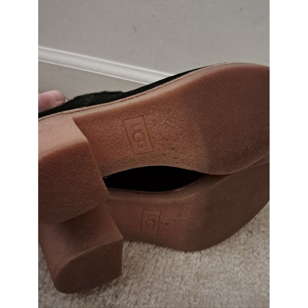 UGG Boots Women's 8.5 Black Suede Block Heel Kasen Chunky Water Resistent Winter - Picture 10 of 10